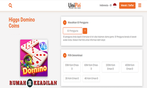 top up higgs domino di unipin